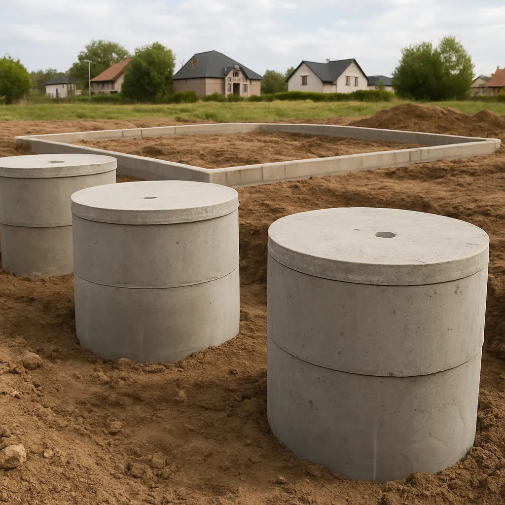Zbiorniki betonowe na działce budowlanej – zastosowanie