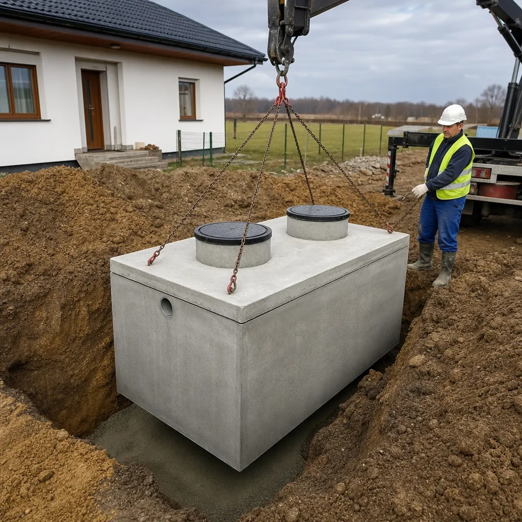 Montaż szamba betonowego