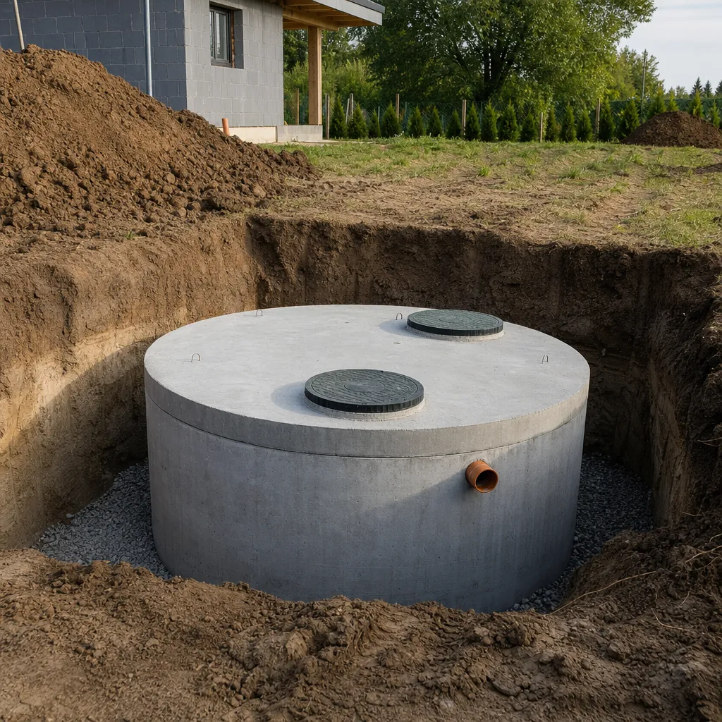 Wykop pod szambo betonowe